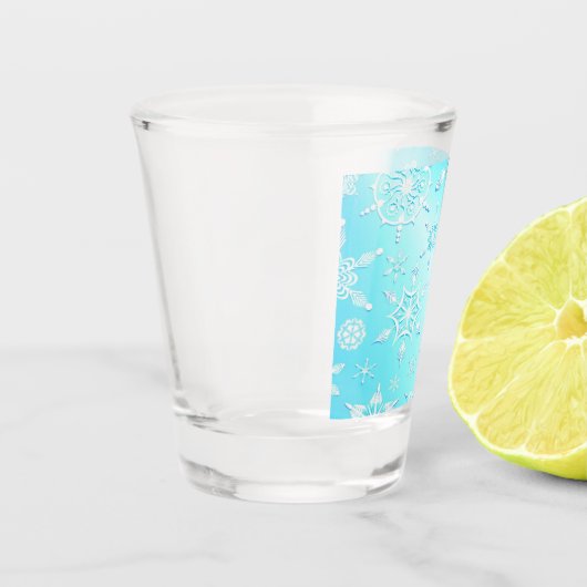 Crystal Snowflakes Pattern Shot Glas (Links)