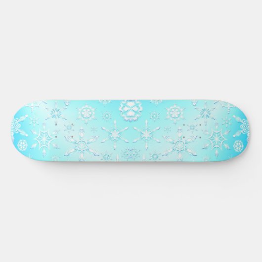 Crystal Snowflakes Pattern Skateboard (Horizontaal)