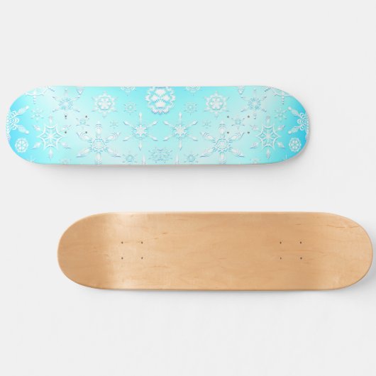 Crystal Snowflakes Pattern Skateboard (Horizontaal)