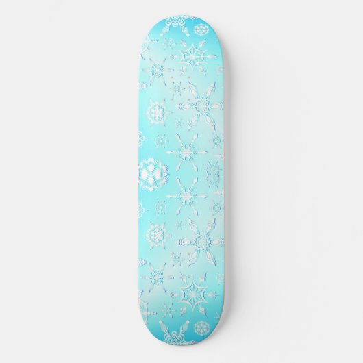 Crystal Snowflakes Pattern Skateboard (Voorkant)