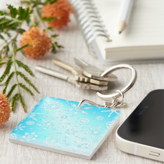 Crystal Snowflakes Pattern Sleutelhanger (Voorkant Rechts)