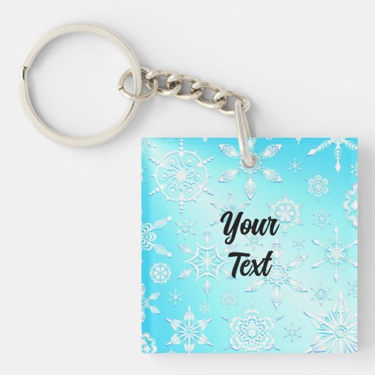 Crystal Snowflakes Pattern Sleutelhanger (voorkant)