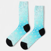 Crystal Snowflakes Pattern Sokken (Links)