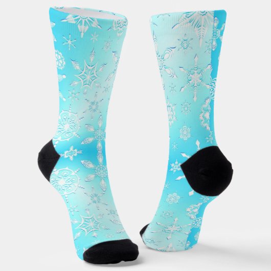 Crystal Snowflakes Pattern Sokken (Gebogen)