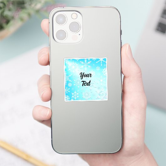 Crystal Snowflakes Pattern Sticker (Telefoon)