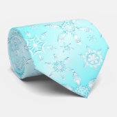 Crystal Snowflakes Pattern Stropdas (Opgerold)
