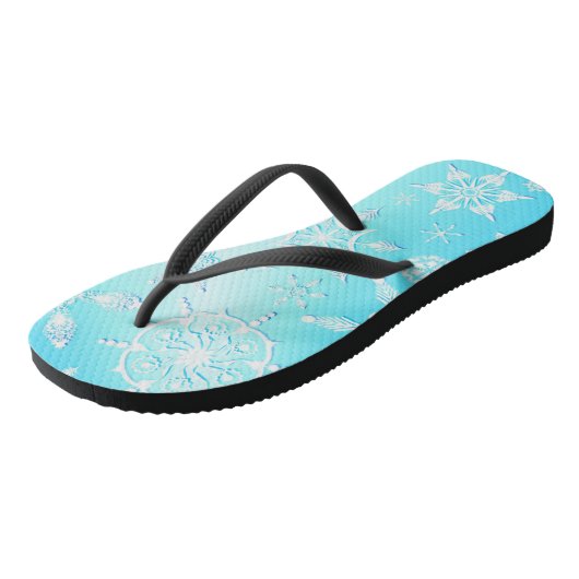 Crystal Snowflakes Pattern Teenslippers (Schuin)