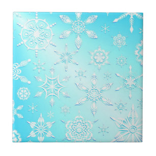 Crystal Snowflakes Pattern Tegeltje