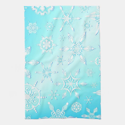 Crystal Snowflakes Pattern Theedoek (Verticaal)