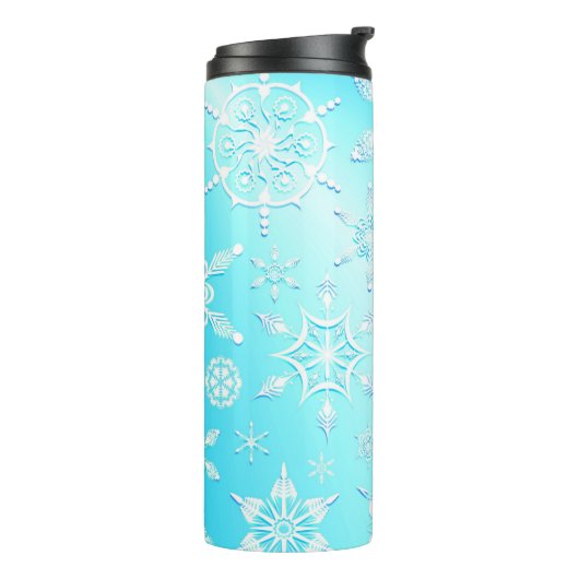 Crystal Snowflakes Pattern Thermosbeker (Gedraaid links)