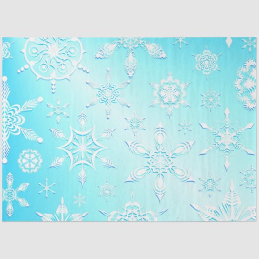 Crystal Snowflakes Pattern Tissuepapier (Voorkant)