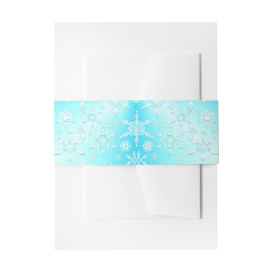 Crystal Snowflakes Pattern Uitnodigingen Wikkel