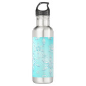 Crystal Snowflakes Pattern Waterfles (Voorkant)