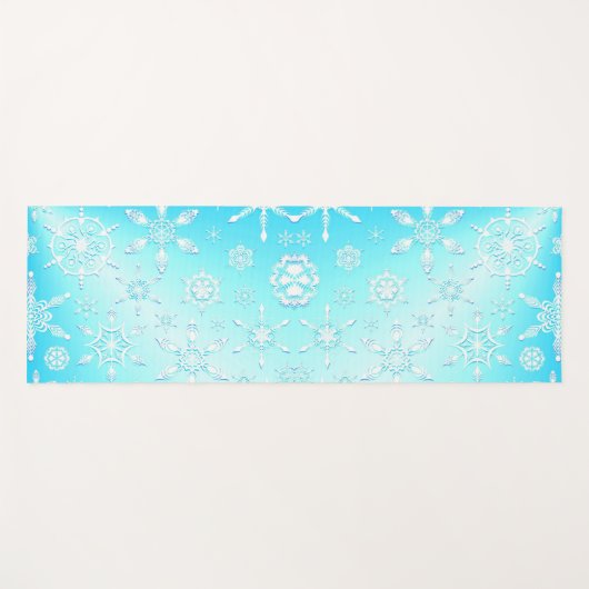 Crystal Snowflakes Pattern Yogamat (Voorkant (horizontaal))