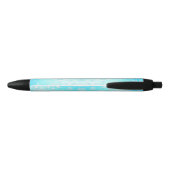 Crystal Snowflakes Pattern Zwarte Inkt Pen (Achterkant)