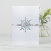 Crystal Snowflakes Winter Weddenschap Kaart (Staand voorkant)