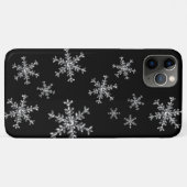 Crystal Snowflakes zwarte iPhone Case (Achterkant (horizontaal))