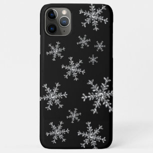 Crystal Snowflakes zwarte iPhone Case