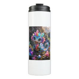 Crystal Sprout – Schattige Kristallen Draak Fantas Thermosbeker