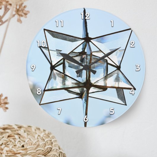 Crystal SunCatcher Clair bleu Acrylique Horloge mu