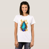 Crystal Tear Drop met Vlinders T-shirt (Voorkant volledig)