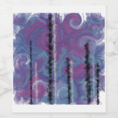 Crystal Towers boven AJO Abstract Wijn Etiket (Enkel label)