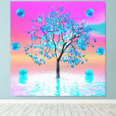 Crystal Tree Sunrise Canvas Print (Insitu (Houten vloer))