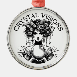 Crystal Visions Mystical Woman T-shirt B Metalen Ornament