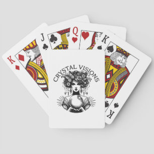Crystal Visions Mystical Woman T-shirt B Pokerkaarten