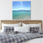 Crystal Water Uitzicht Blue Sky Beach Vibe Vreedza Canvas Afdruk (Insitu (Slaapkamer))