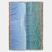 Crystal Water Uitzicht Blue Sky Beach Vibe Vreedza Deken (Voorkant Verticaal)
