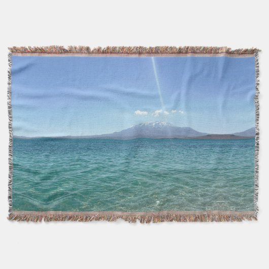 Crystal Water Uitzicht Blue Sky Beach Vibe Vreedza Deken (Voorkant)