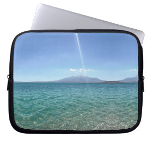 Crystal Water Uitzicht Blue Sky Beach Vibe Vreedza Laptop Sleeve