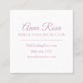 ** Crystal Waterverf Sacred Healing Arts Vierkante Visitekaartje (Achterkant)