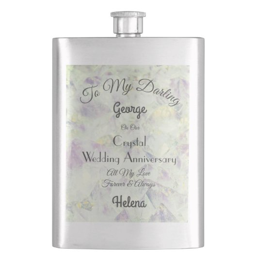 Crystal Wedding Jubileum Classic Flask Flacon (Voorkant)