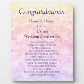 Crystal Wedding Jubileum Fotoplaat (Voorkant)