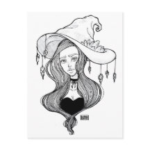 Crystal Witch Inktober Art Print op