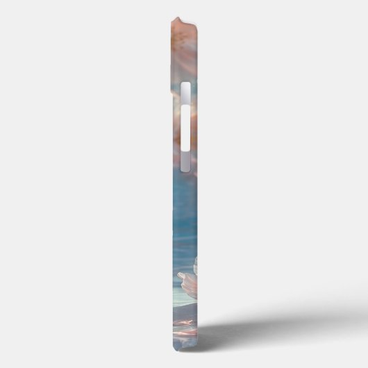 Crystal Zephyr – Pastelbloesem Aquamarijn Case-Mate iPhone Case (Achterkant / Links)