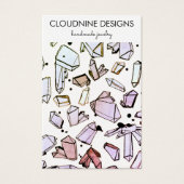 Crystales d'aquarelle portant bijoux carte d'affic (Devant)