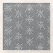 Crystalized Snowflake Glazen Onderzetter (Voorkant)