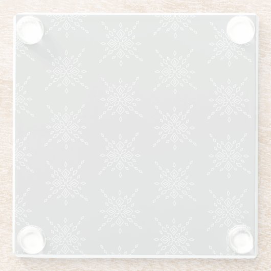 Crystalized Snowflake Glazen Onderzetter (Achterkant)