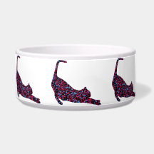 CrystalKatz Quilted Cat Custom Trendy Pet Bowls