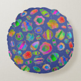 Crystalline Riverbed Winter Blue Rond Kussen