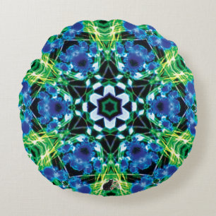 Crystalmarine Kaleidoscope Rond Kussen