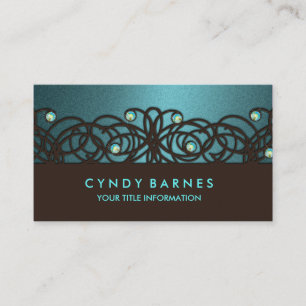 Crystals Brown et Turquoises et Carte de visite de