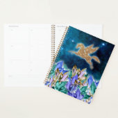 Crystals cosmiques Unicorn Planner (Devant avec enveloppe)