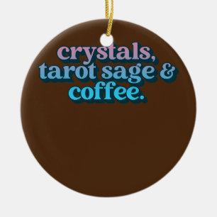 Crystals Tarot Sage en coffee Crystal Collector Keramisch Ornament