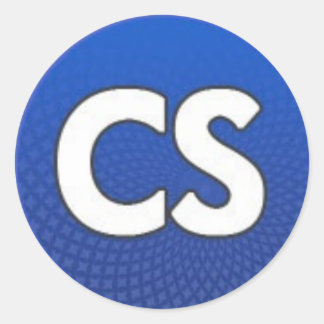 CS Blue Sphere Ronde Sticker