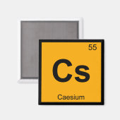 Cs - Caesium Chemistry Periodic Table Symbol Magneet (Voorkant / Achterkant)