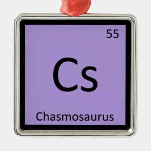 Cs - Chasmosaurus Dinosaur Chemistry Element Metalen Ornament